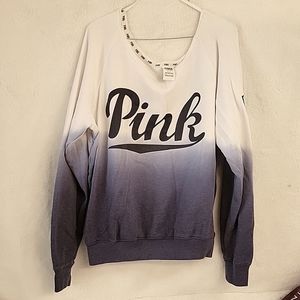 Victoria's Secret Pink Crew Off Shoulder Sweatshirt